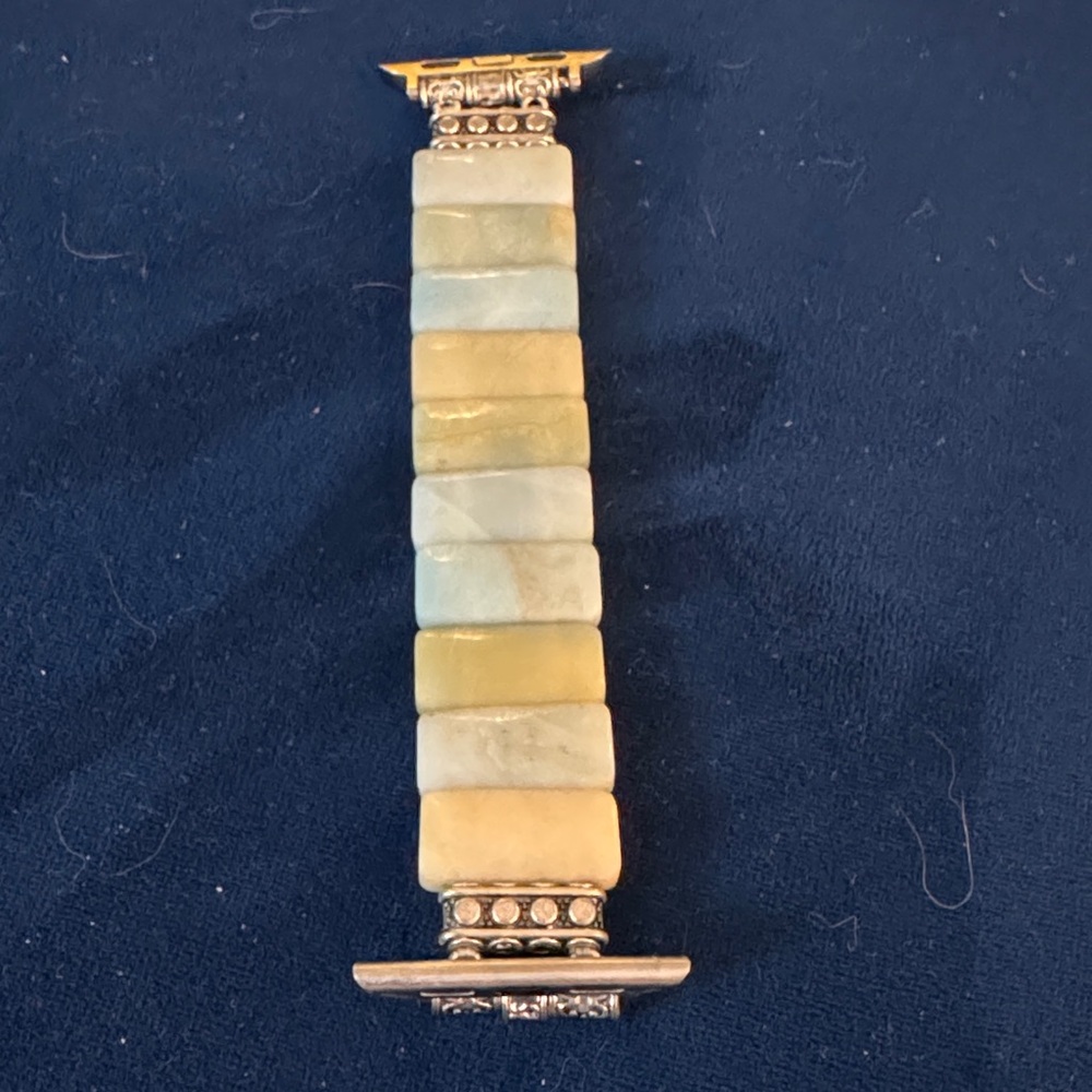 Cape Diablo Blue and Yellow Stone Link Watch Band Accent